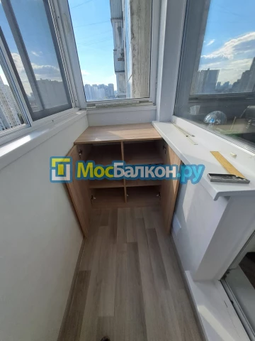 Шкаф на балкон купить в Щёлково на заказ недорого от МосБалкон