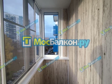 Отделка балкона и лоджии пластиковыми ПВХ панелями в Щёлково от компании МосБалкон